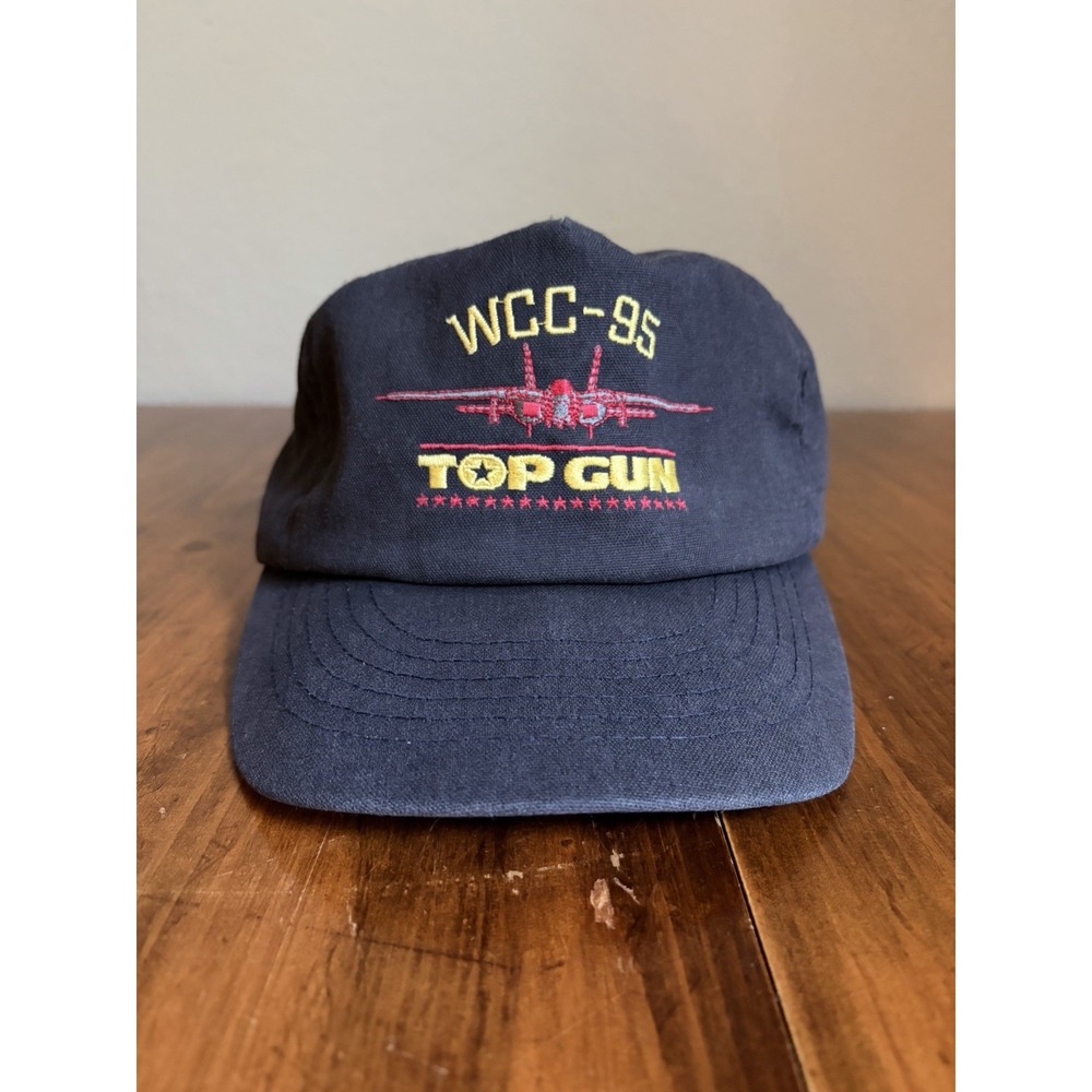 Vintage Top Gun WCC-95 Strapback Hat F-14 Tomcat Cap Navy Fighter 80s 90s USA